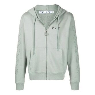 SS21 Hoodie med randigt logotryck Grön