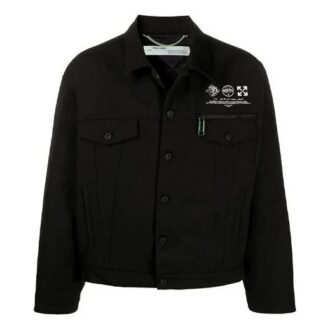 SS21 Jacka med logotryck, långärmad, lös passform, svart