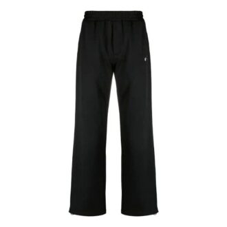 SS21 Logo-broderade casual sportbyxor, svart