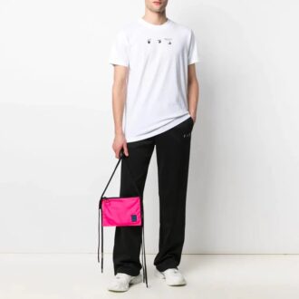 SS21 Logo-broderade casual sportbyxor, svart