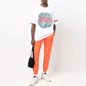 SS21 Logo-logotyp Sportlångbyxor Unisex Orange