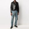 SS21 Logo-mönster dragkedja Slim Fit-version Svart