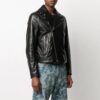SS21 Logo-mönster dragkedja Slim Fit-version Svart