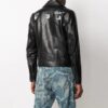 SS21 Logo-mönster dragkedja Slim Fit-version Svart