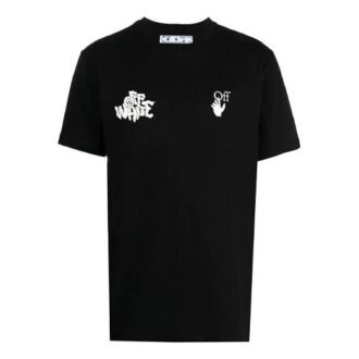 SS21 Logo-mönster Kortärmad Löst sittande Svart