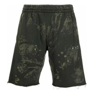 SS21 Logo Pattern knälånga sportshorts, grön