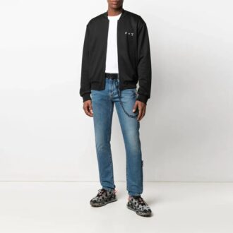 SS21 Logo Zipper Long Sleeves Jacket Version Svart