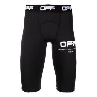 SS21-logotryck, mjuka elastiska sportshorts, slim fit-version, svart