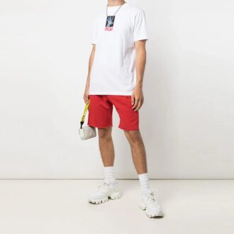 SS21-logotryck, raka Shorts, version i rött