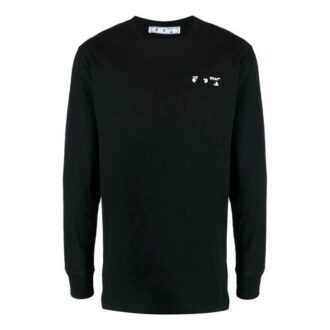 SS21-logotryck, rundhalsad tröja, svart