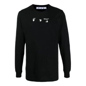 SS21 Marker Arrows Printing Micro Mark Rundhalsad Slim Fit-version Svart
