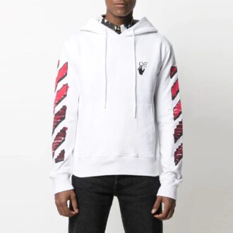 SS21 Marker Arrows Stripe Printing Jacket Loose Fit Vit