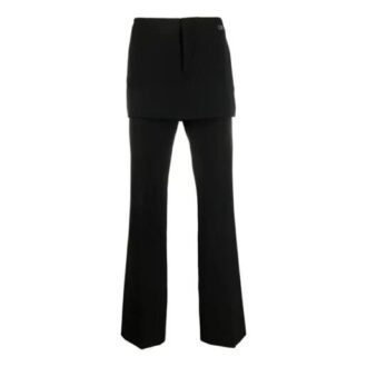SS21 Mini Eve enfärgade casualbyxor i lös passform, svarta