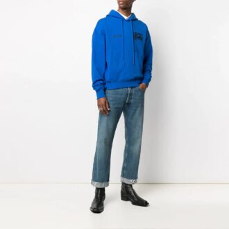 SS21 Pullover med alfabettryck, lös passform, blå