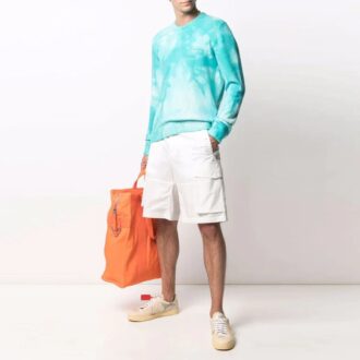 SS21 Shorts med logotryck och cargofickor, vita