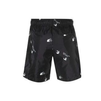 SS21 Shorts med logotryck Svart