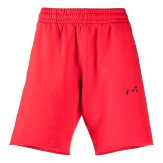 SS21 Sportshorts med broderad logotyp Röd