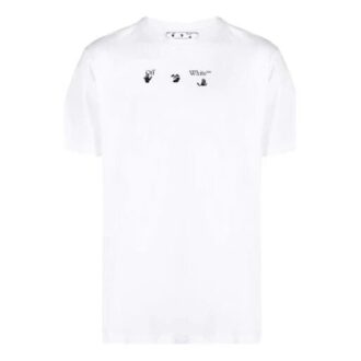 SS21 Spray-Print Bomull Herr Vit