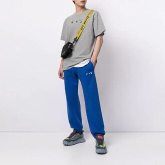 SS21 Stripe Bundle Feet Sports Långbyxor Loose Fit Blå