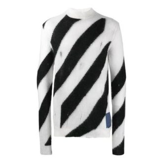 SS21 Stripe High Collar Svart Vit
