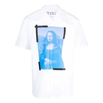 SS21 T-shirt med tryckt logotyp, kortärmad, vit