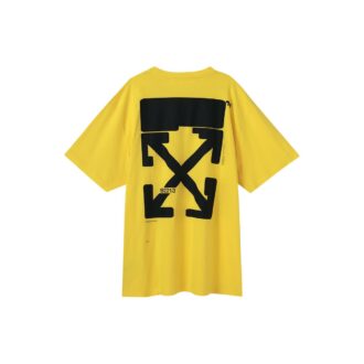 SS21 Tech Marker Logo T-shirt med rund hals och korta ärmar, standardversion, gul