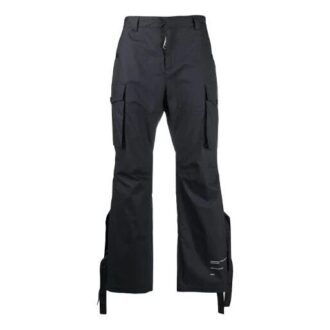 SS21 Tryckt cargobyxa, casual version, svart