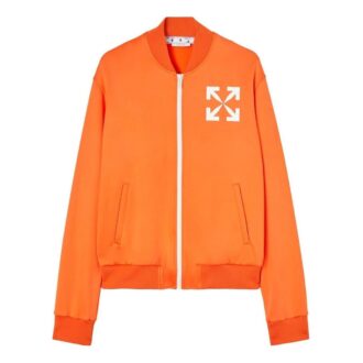 SS22 Arrows-mönstertryck Zipper aviatorjacka Version Orange