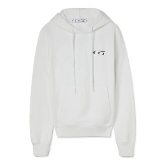SS22 enfärgad huvtröja med långa ärmar, unisex, vit
