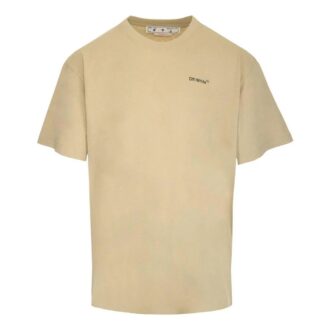SS22 Geometry Arrow-tryck Rund hals Kortärmad Beige