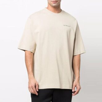 SS22 Logo Rundhalsad tröja Kortärmad Löst sittande Khaki
