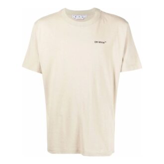SS22 Logo Rundhalsad tryckt kortärmad beige